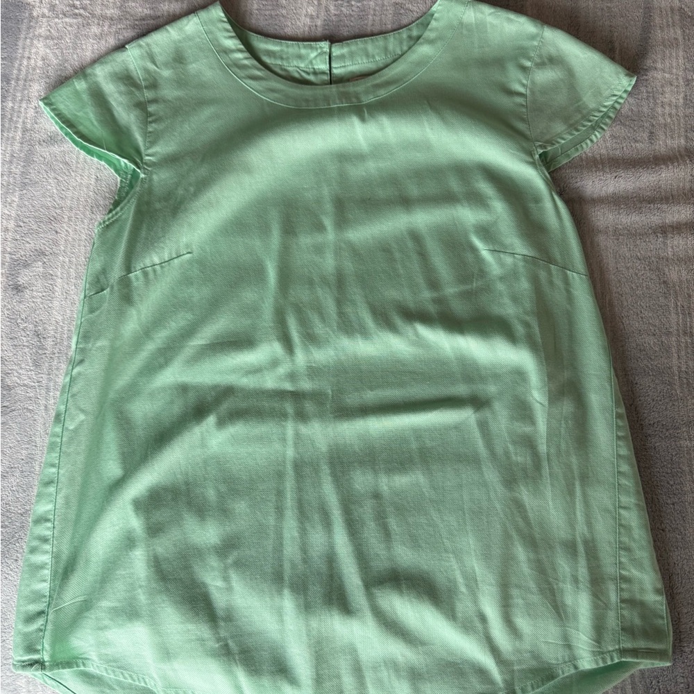J. Crew Women's Mint Green cap Sleeve Top